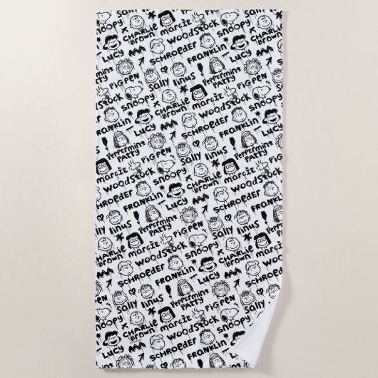 Serviette De Plage Caractères arachide Motif Graffiti (Devant)