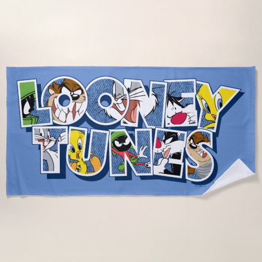 Serviette De Plage Caractères LOONEY TUNES™ en lettres (Devant)