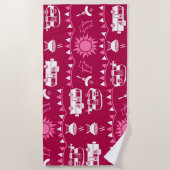 Serviette De Plage Caravan Camping Maison Décor (Devant)