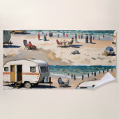 Serviette De Plage Caravane sur la plage (Devant)