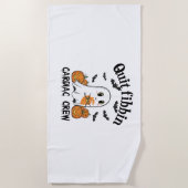Serviette De Plage Cardiac Crew Funny Boo-Ghost Citrouille (Devant)