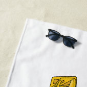 Serviette De Plage Caricature à rouleaux de route (En situation)