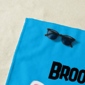 Serviette De Plage Caricature blanche de terrier de l'ouest (En situation)