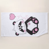 Serviette De Plage Caricature de Baby Panda (Devant)