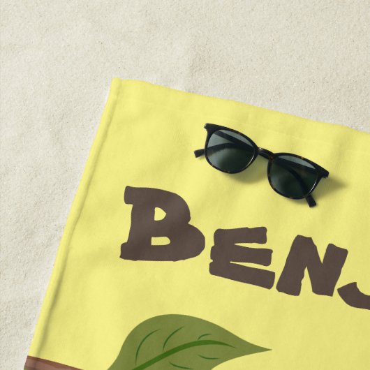 Serviette De Plage Caricature de bébé gorille joyeux (En situation)