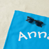 Serviette De Plage Caricature de bulles d'hippocampe orange (En situation)