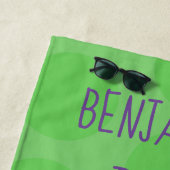 Serviette De Plage Caricature de danse lémurienne en anneau mignon (En situation)