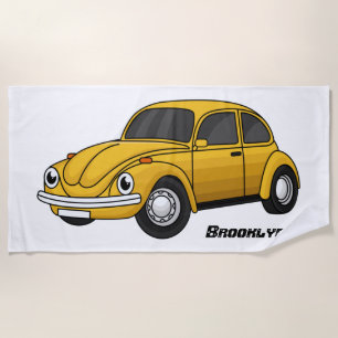 Serviette De Plage Caricature de voiture classique