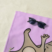 Serviette De Plage Caricature d'écureuils marrants (En situation)