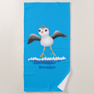 Serviette De Plage Caricature en bécasseau mignon