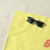 Serviette De Plage Caricature en carton de lait joyeux (En situation)