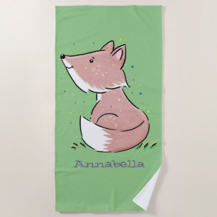 Serviette De Plage Caricature pour bébé renard
