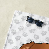 Serviette De Plage Carlin Cavalier King Charles Spaniel & Nom (En situation)