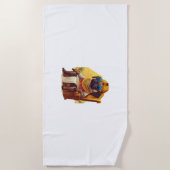 Serviette De Plage Carlin pharaon - Chien d'Egypte antique (Devant)