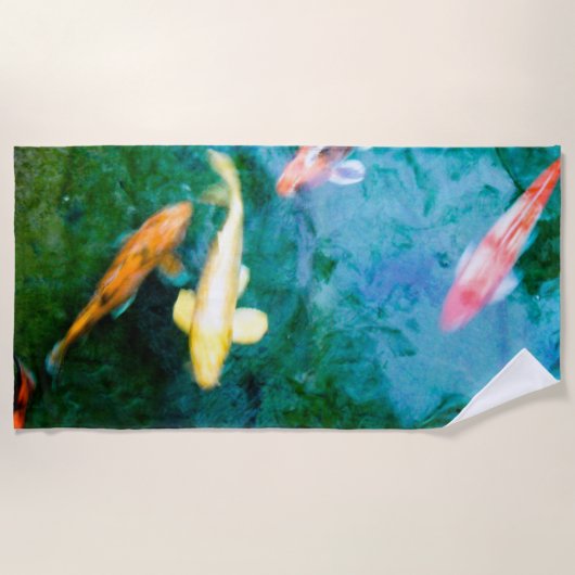 Serviette De Plage Carpe Koï (Devant)