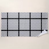 SERVIETTE DE PLAGE CARRÉ NOIR TENDANCE (Devant)