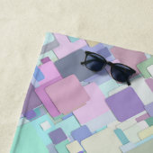 serviette de plage carré pastel (En situation)