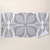 Serviette De Plage Carreaux géométriques neutres (Devant)