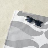 Serviette De Plage Carreaux géométriques neutres (En situation)