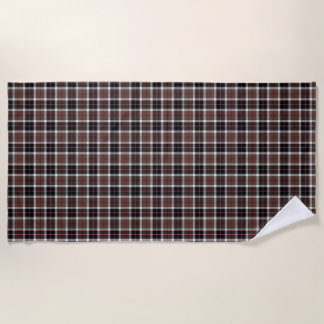 Serviette De Plage Carreaux Marron