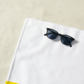 Serviette De Plage Carrelage italien bleu jaune tendance (En situation)