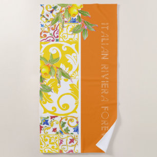 Serviette De Plage Carrelage italien couleur tendance Majolica