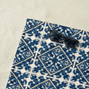 Serviette De Plage Carrelage méditerranéen, Portugais, Azulejo, Majol