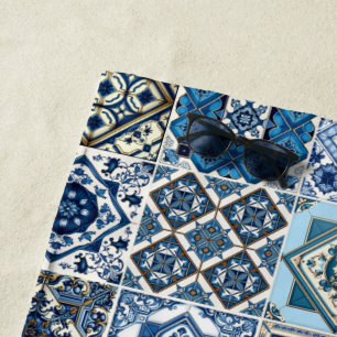 Serviette De Plage Carrelage méditerranéen, Portugais, Azulejo, Majol
