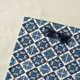 Serviette De Plage Carrelage méditerranéen, Portugais, Azulejo, Majol