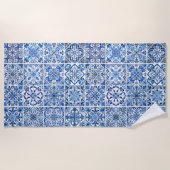 Serviette De Plage Carrelage méditerranéen, Portugais, Azulejo, Majol (Devant)