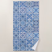 Serviette De Plage Carrelage méditerranéen, Portugais, Azulejo, Majol (Devant)