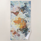 Serviette De Plage Carte d'Air Afrique du monde (Devant)