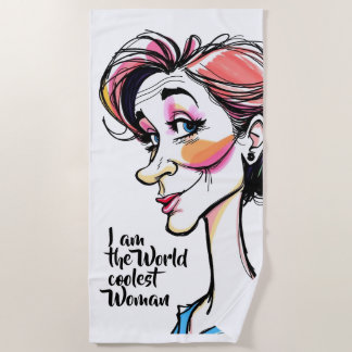 Serviette De Plage Carte de fête des mères - Caricature drôle 1 + vot