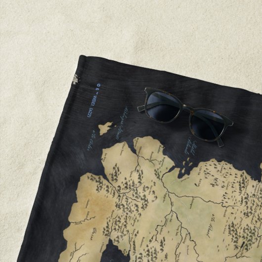Serviette De Plage Carte de Westeros (En situation)