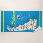 Serviette De Plage Carte Delaware (Devant)