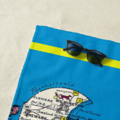Serviette De Plage Carte Delaware (En situation)