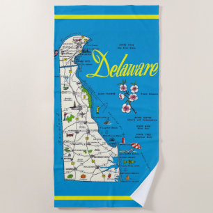 Serviette De Plage Carte Delaware