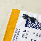 Serviette De Plage Carte d'embarquement - Jaune (En situation)