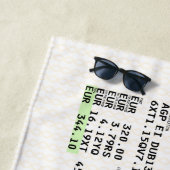 Serviette De Plage Carte d'embarquement - Rétro (En situation)