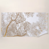 Serviette De Plage Carte des arbres 1 (Devant)