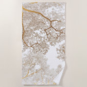 Serviette De Plage Carte des arbres 1 (Devant)