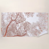 Serviette De Plage Carte des arbres 2 (Devant)