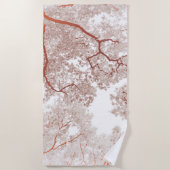 Serviette De Plage Carte des arbres 2 (Devant)