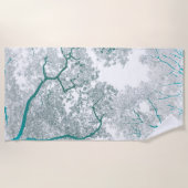 Serviette De Plage Carte des arbres 3 (Devant)
