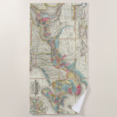 Serviette De Plage Carte des provinces du Canada (Devant)