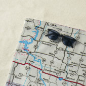 Serviette De Plage Carte du Midwest des États-Unis (En situation)