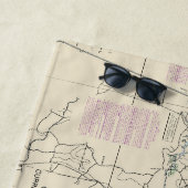 Serviette De Plage Carte marine légère Cape Henry à Currituck Beach (En situation)