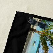 Serviette De Plage Carte postale tropicale de plage de Polynésie (En situation)