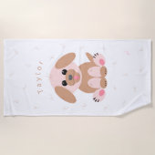 Serviette De Plage Cartoon de Chien Chien Coquelicot Personnalisé Neu (Devant)