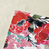 Serviette De Plage Cartoon floral Whimsical Chats Cupcake fraise (En situation)